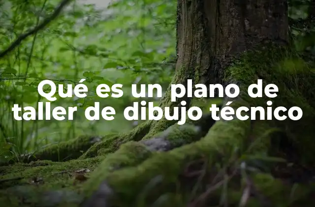 Qué es un Plano de Taller de Dibujo Técnico