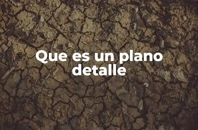 Que es un Plano Detalle