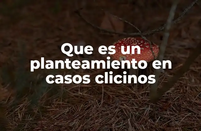 Que es un Planteamiento en Casos Clicinos