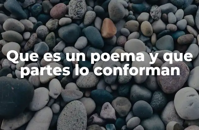 Elementos que definen la estructura de un poema