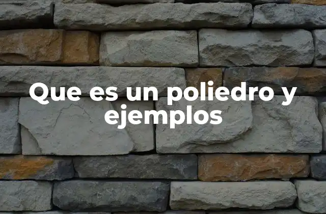 Que es un Poliedro y Ejemplos