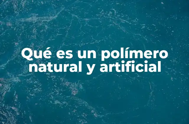 Qué es un Polímero Natural y Artificial