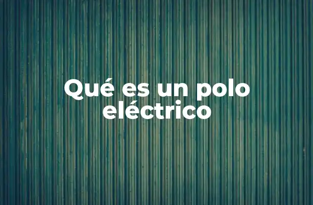 Qué es un Polo Eléctrico