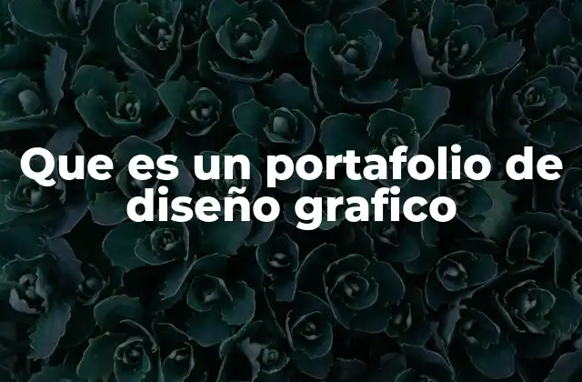 Que es un Portafolio de Diseño Grafico