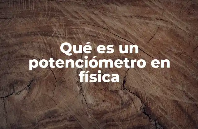 Qué es un Potenciómetro en Física