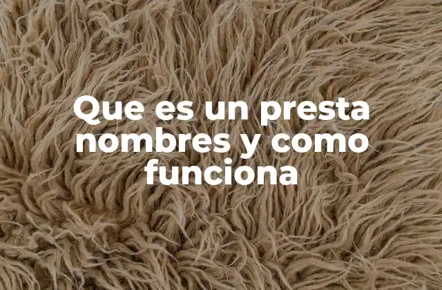 La relación entre el presta nombres y la propiedad intelectual