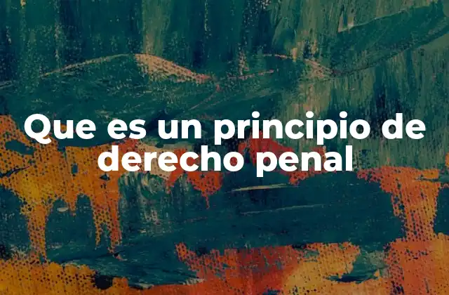 Que es un Principio de Derecho Penal 2 Los cimientos del sistema penal moderno