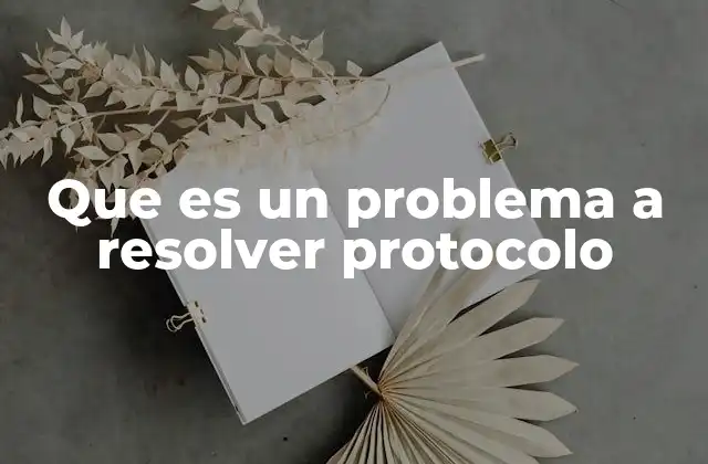 Que es un Problema a Resolver Protocolo 2 Cómo los protocolos estructuran soluciones técnicas