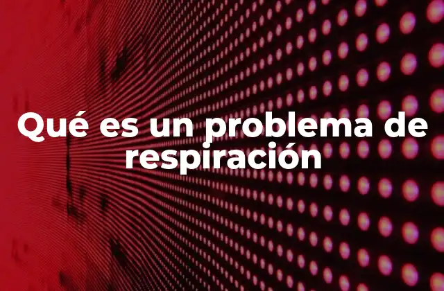 Qué es un Problema de Respiración
