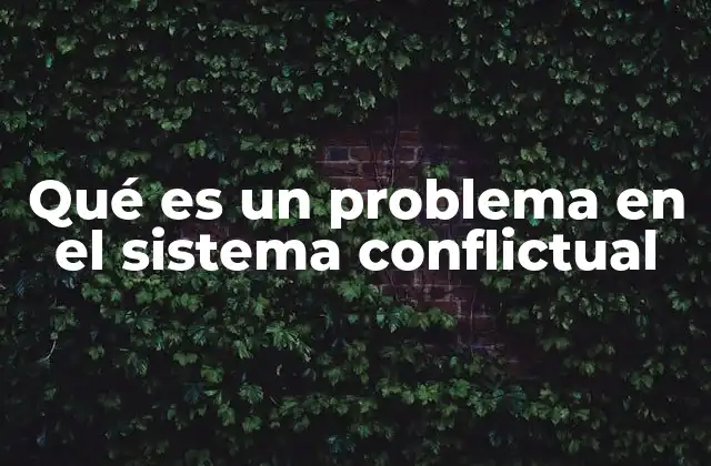 Qué es un Problema en el Sistema Conflictual