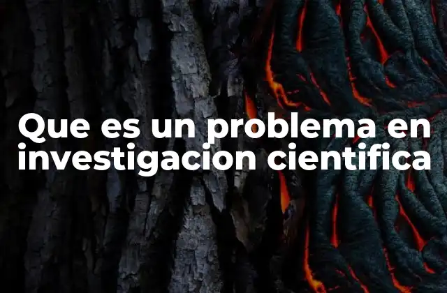 Que es un Problema en Investigacion Cientifica