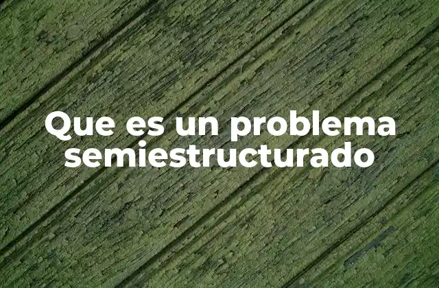 Que es un Problema Semiestructurado