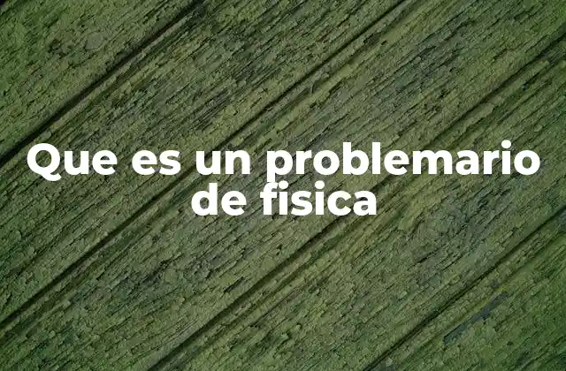 Que es un Problemario de Fisica