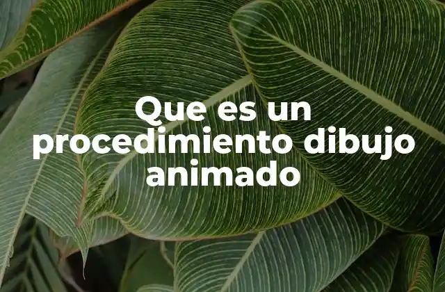 Que es un Procedimiento Dibujo Animado