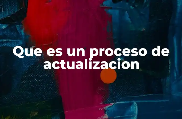 Que es un Proceso de Actualizacion