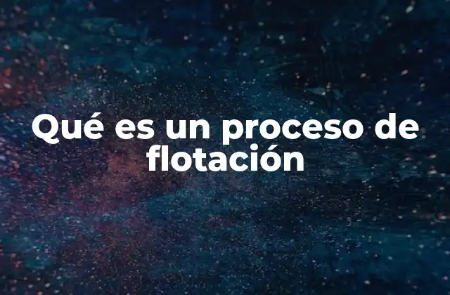 Qué es un Proceso de Flotación