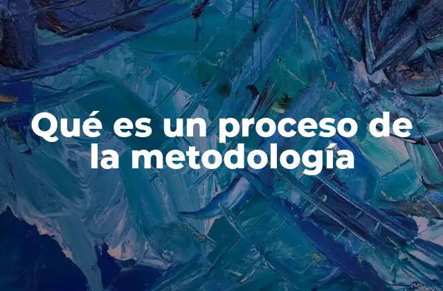 Qué es un Proceso de la Metodología