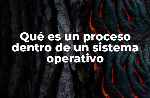 Qué es un Proceso Dentro de un Sistema Operativo