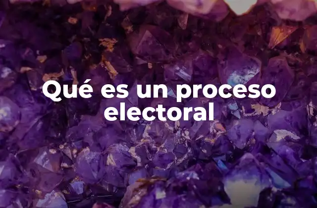 Qué es un Proceso Electoral