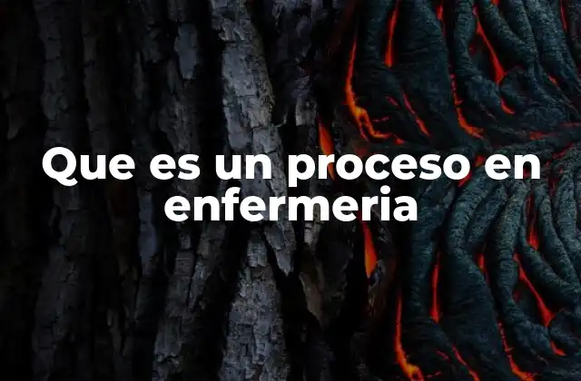 Que es un Proceso en Enfermeria