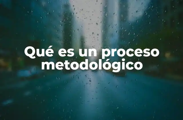 Qué es un Proceso Metodológico