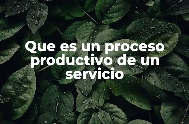 Características que diferencian los procesos productivos de servicios