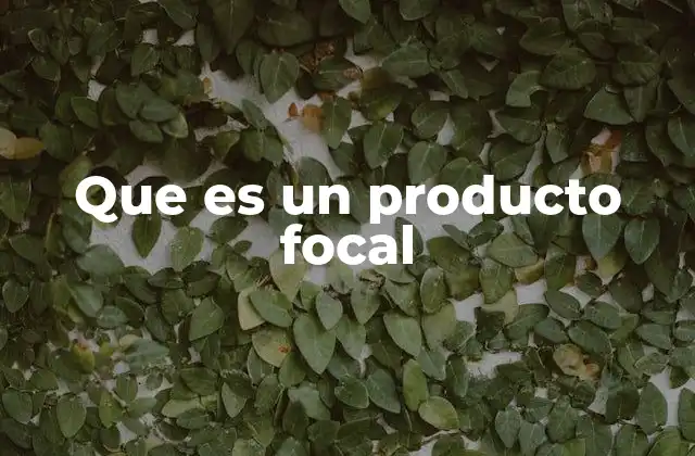 Que es un Producto Focal