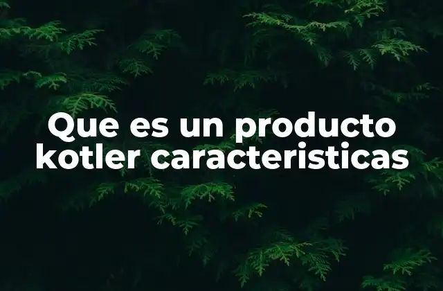 Que es un Producto Kotler Caracteristicas 2 La importancia del enfoque de Kotler en el análisis de productos