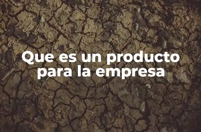 Que es un Producto para la Empresa
