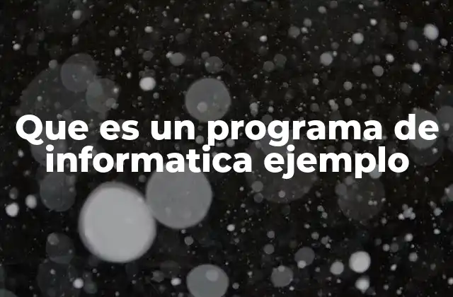 Que es un Programa de Informatica Ejemplo 2 Cómo se desarrolla un programa informático