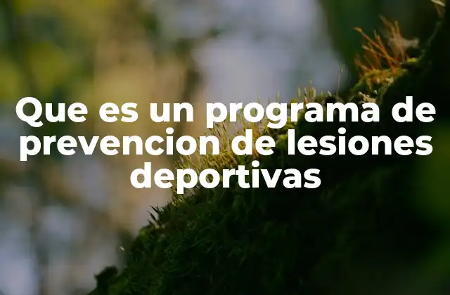 Que es un Programa de Prevencion de Lesiones Deportivas 2 La importancia de la planificación en la prevención de lesiones