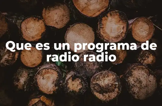 Que es un Programa de Radio Radio 2 El papel de la radio en la sociedad