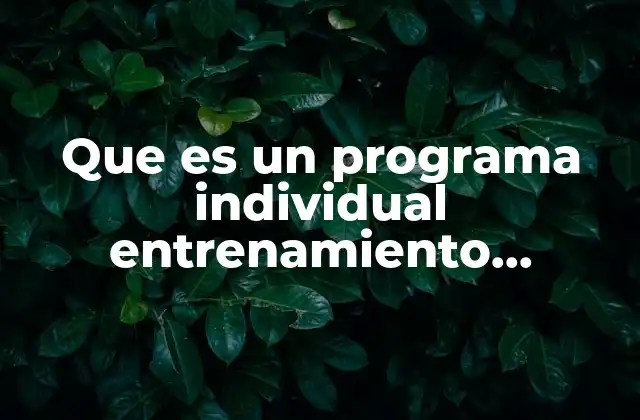Cómo se diferencia un programa individual de entrenamiento de uno colectivo