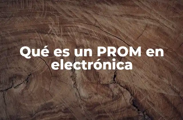 Qué es un Prom en Electrónica