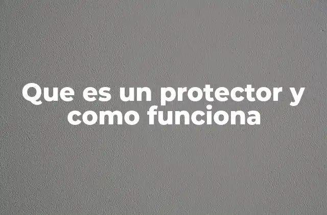 Que es un Protector y como Funciona