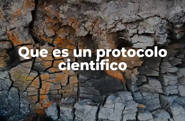 Que es un Protocolo Cientifico