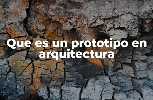 Que es un Prototipo en Arquitectura