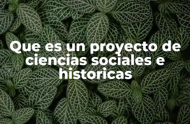 La importancia de los proyectos en ciencias sociales