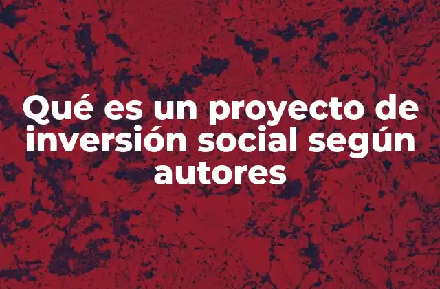 El rol de los autores en la definición de proyectos de inversión social