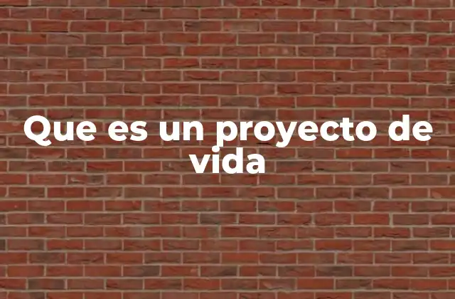 Que es un Proyecto de Vida
