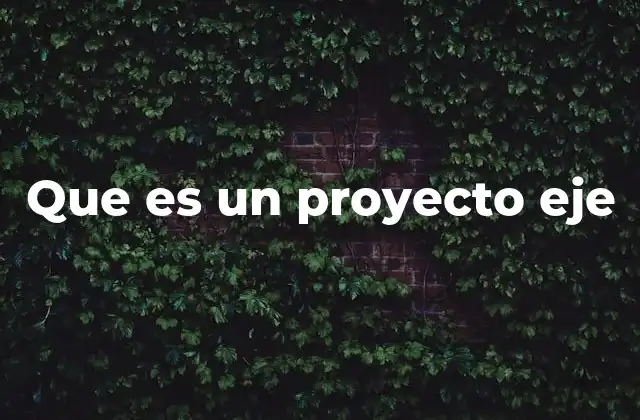 El rol de los proyectos eje en la planificación estratégica