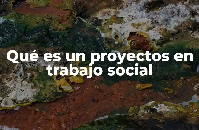 Qué es un Proyectos en Trabajo Social