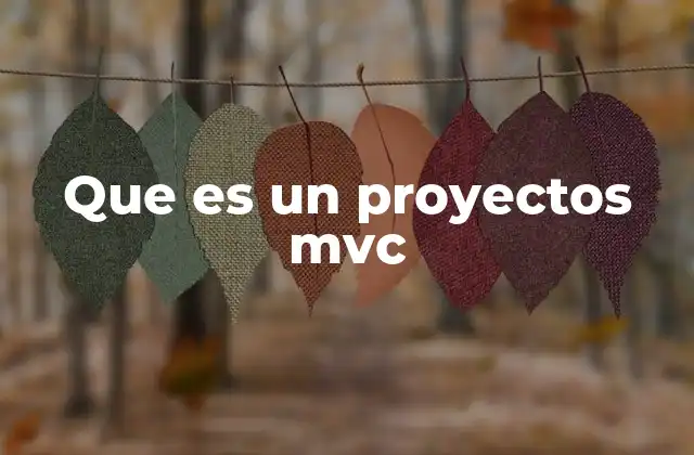Que es un Proyectos Mvc