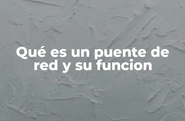 Qué es un Puente de Red y Su Funcion