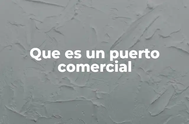 Que es un Puerto Comercial