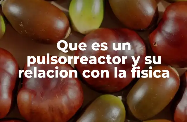Que es un Pulsorreactor y Su Relacion con la Fisica