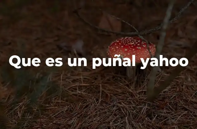 Que es un Puñal Yahoo