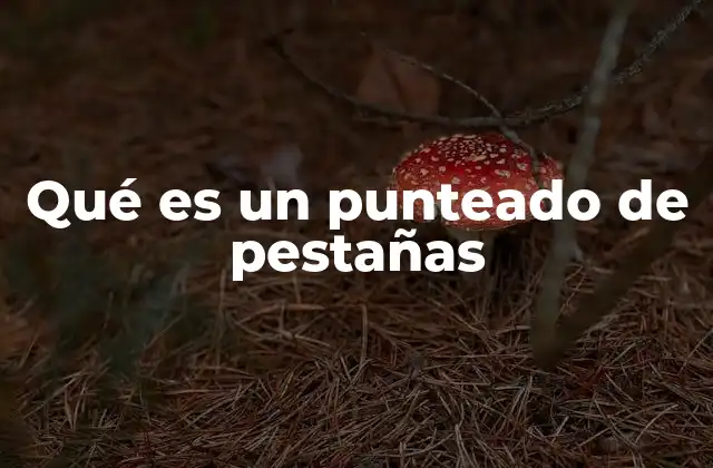 Qué es un Punteado de Pestañas