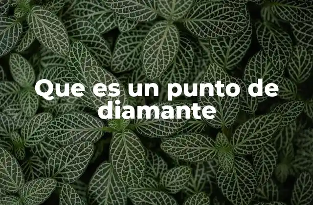 Que es un Punto de Diamante