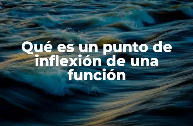 Qué es un Punto de Inflexión de una Función 2 El papel de los puntos de inflexión en el análisis de funciones
